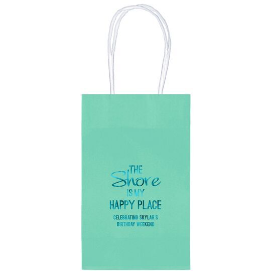 The Shore Is My Happy Place Medium Twisted Handled Bags